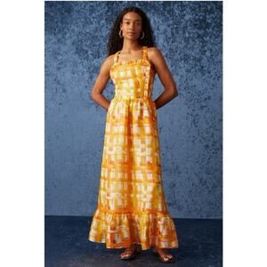 NWT Marie Oliver Prima Linen & Silk-Blend Maxi Dress Sz S